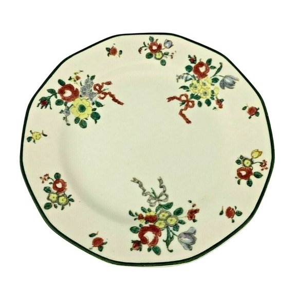 Royal Doulton Old Leeds Sprays 3 Bread & Butter Plates Green Backstamp 6.5" - Picture 2 of 10